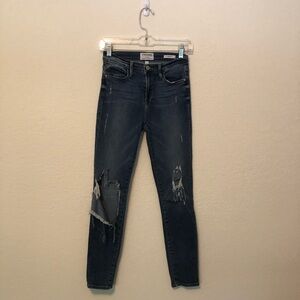 Frame Denim Le High Skinny Jeans Distressed Star Gardens 26